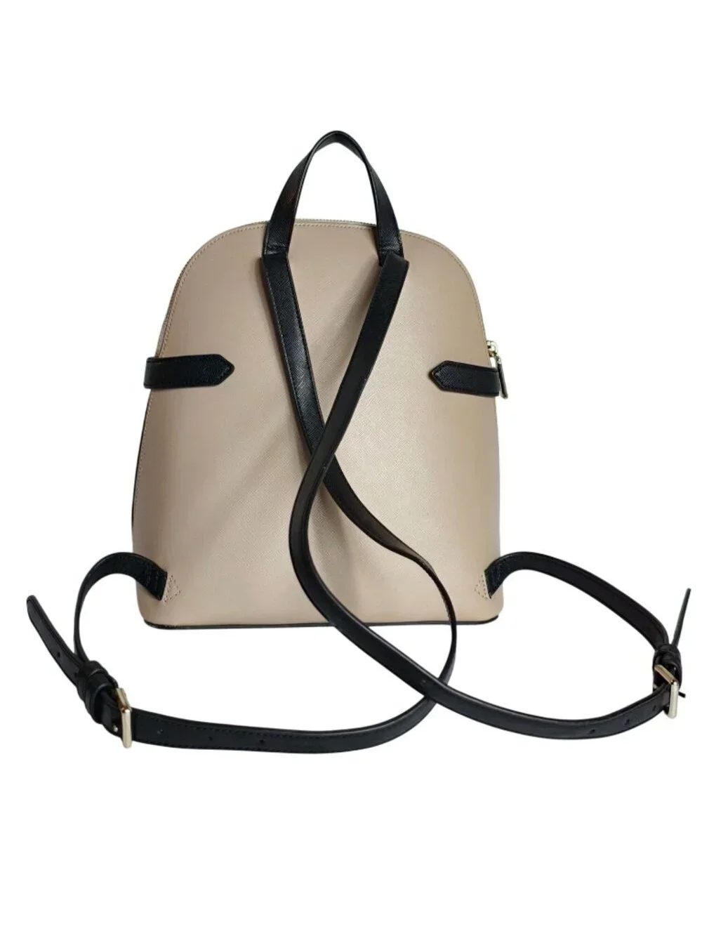 Kate Spade Staci Dome Med Backpack Beige White Saffiano Leather KG021 Ret $359